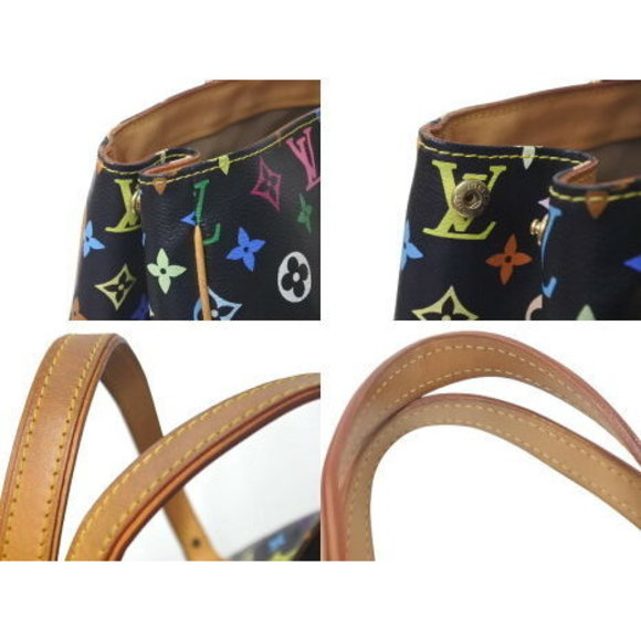 Louis Vuitton Aurelia GM Tote Bag Monogram Multi Noir Black Leather - Picture 3 of 8